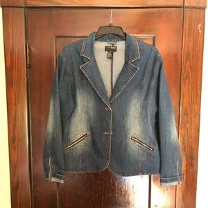 Outer Edge brand denim blazer